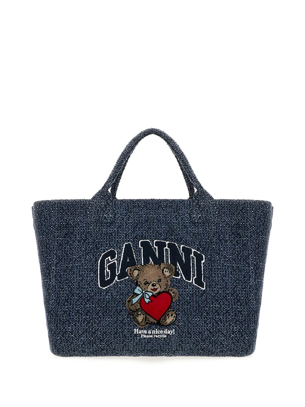 Ganni Blue Tote Bags
