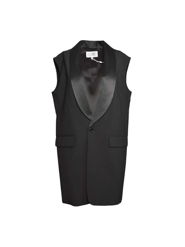 Mm6 Maison Margiela Black Vests