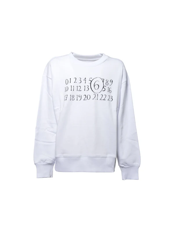 Mm6 Maison Margiela White Sweatshirts