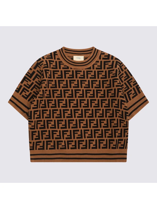 Fendi Brown Half Sleeve