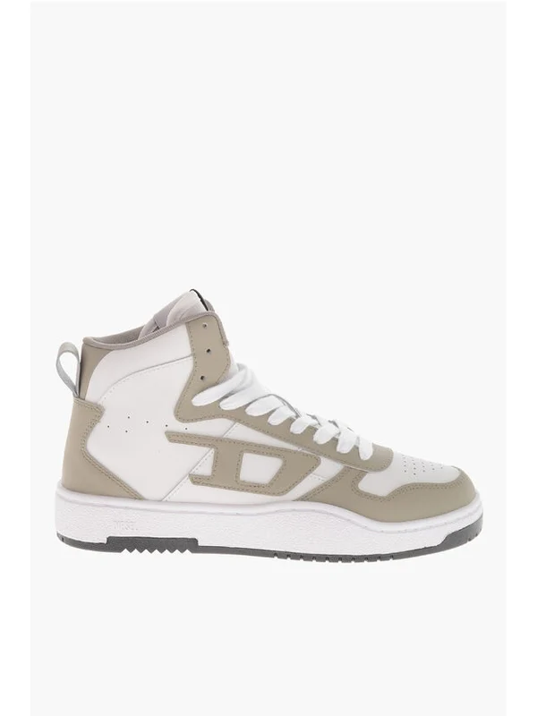 Diesel White Beige High Top Sneakers