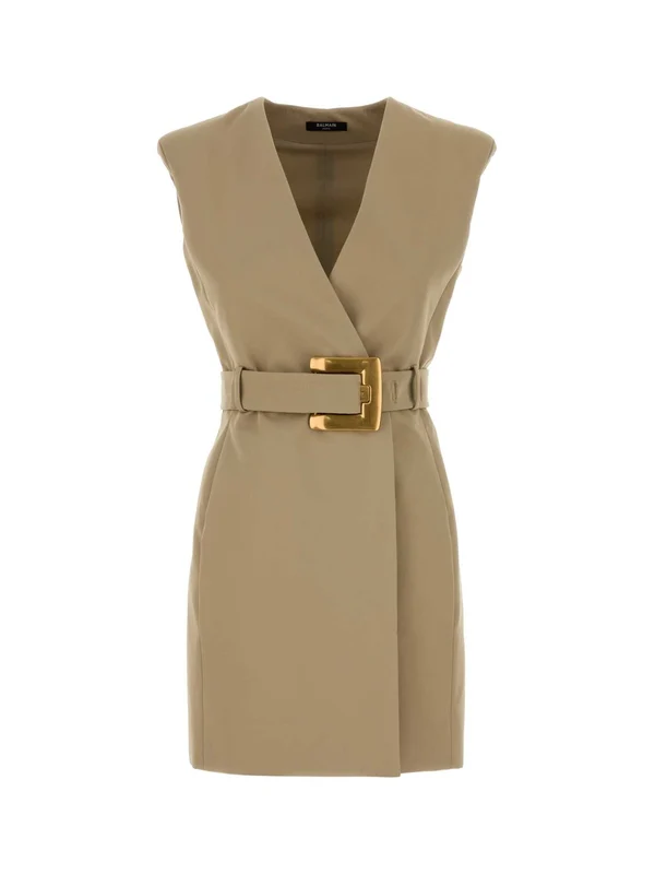 Balmain Beige Mini Dress