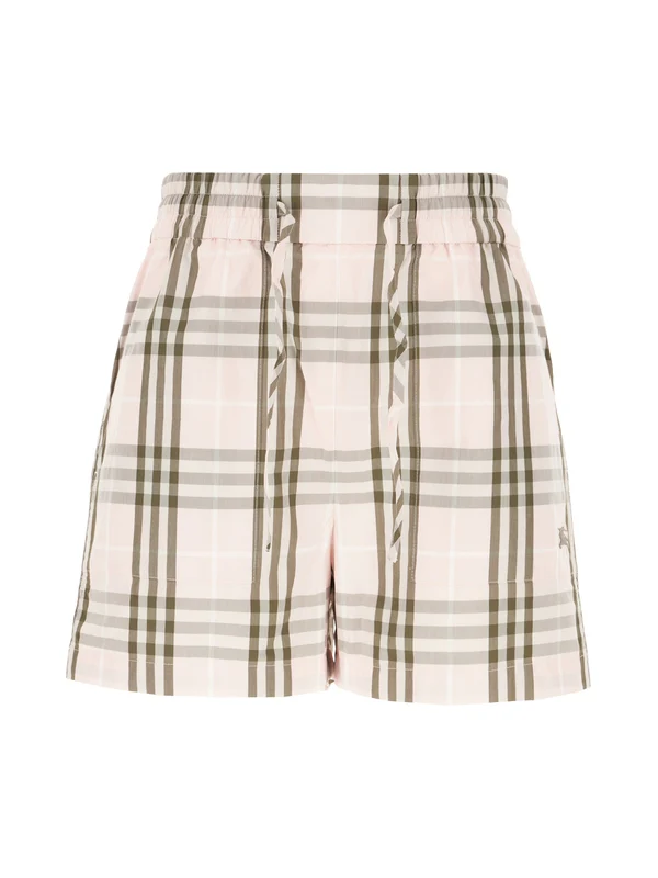Burberry Pink Checked Shorts