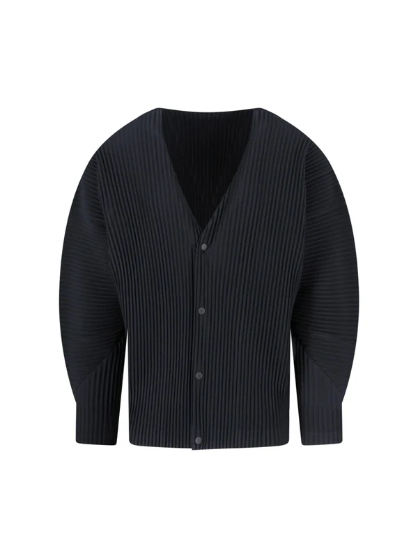 Homme Plisse Issey Miyake Black Cardigans