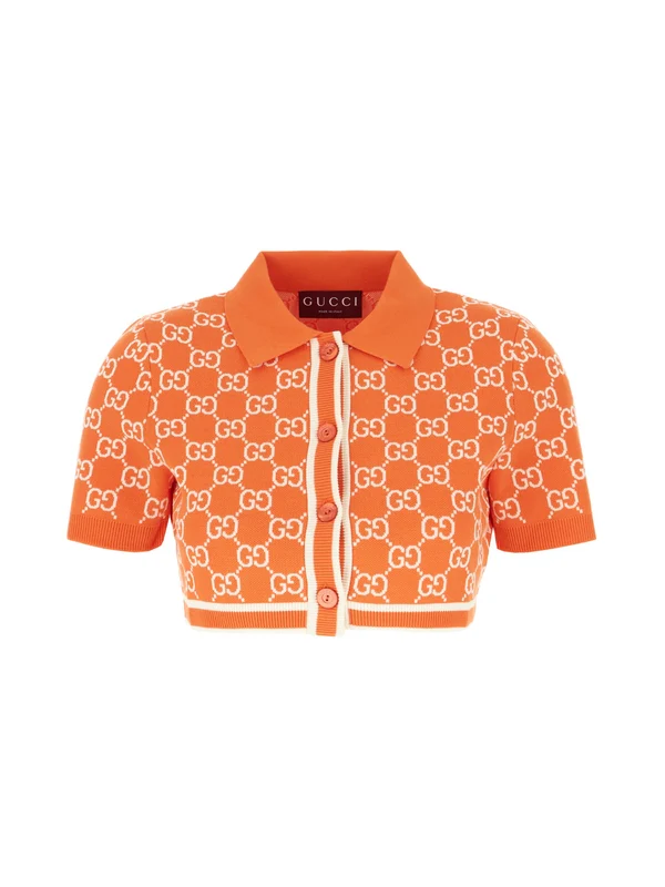 Gucci Orange Polo Shirts