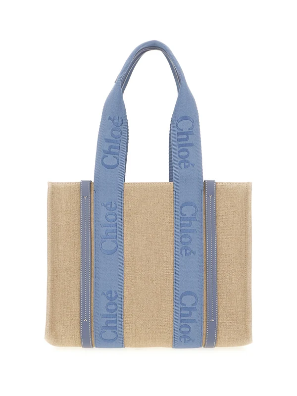 Chloe Beige Blue Tote Bags