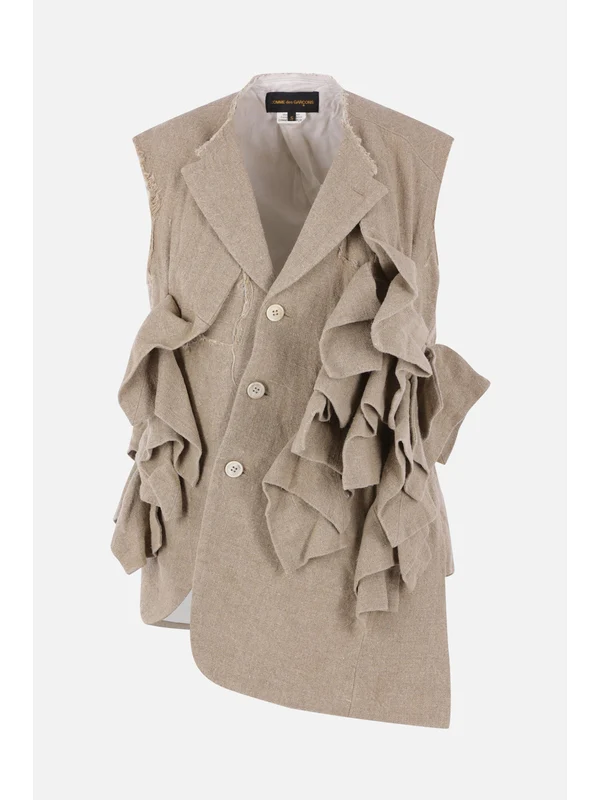 Comme Des Garcons Beige Vests