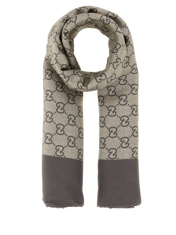 Gucci Grey Silk Mufflers