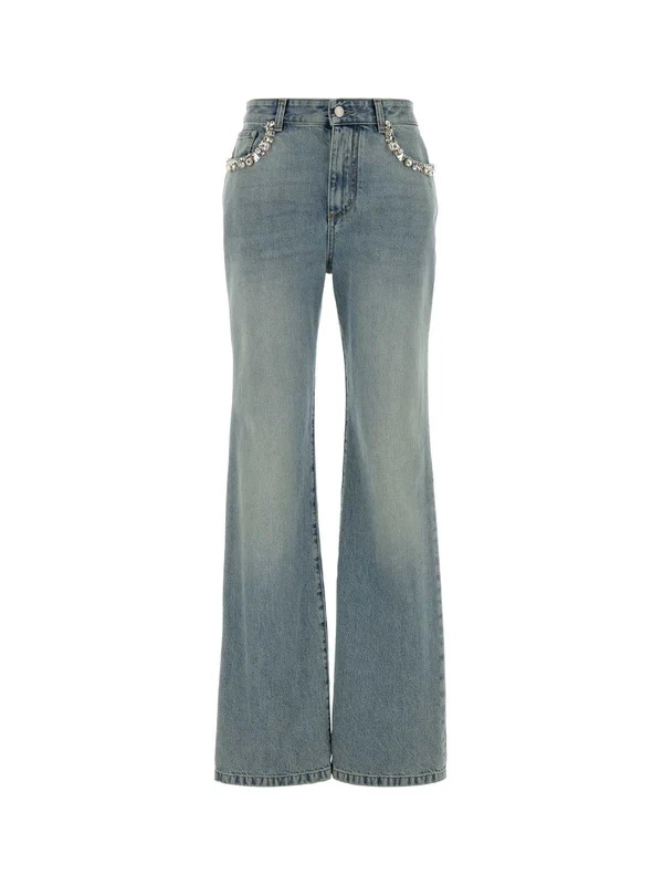 Alexander Mcqueen Blue Denim Pants