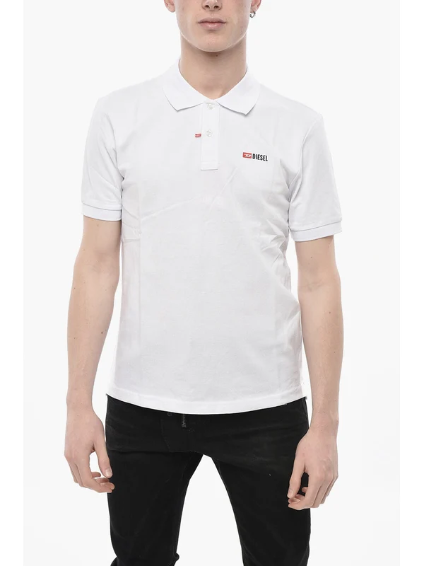 Diesel White Polo Shirts