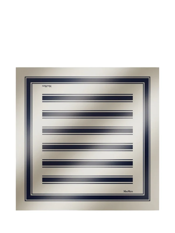 Max Mara Navy Silk Mufflers