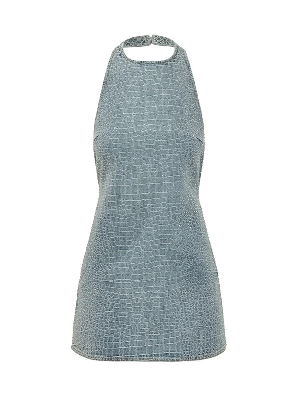 Rhinestone Denim Dress
