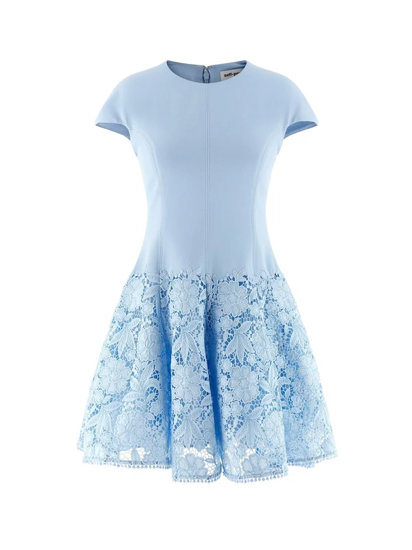 Self-Portrait Blue Mini Dress