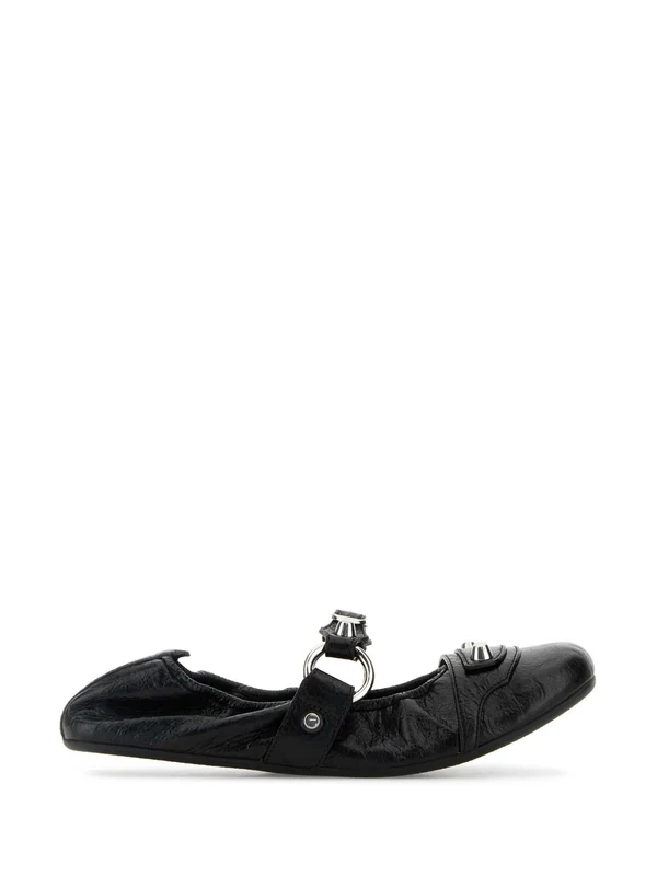 City Leather Ballerina Flat Shoes
