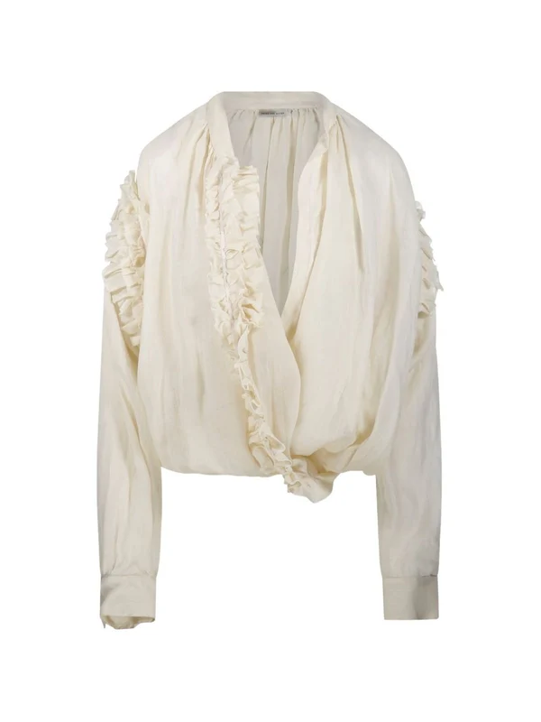 Dries Van Noten Ivory Shirts & Blouses
