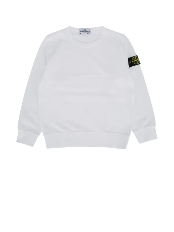 Stone Island Kids White Sweatshirts