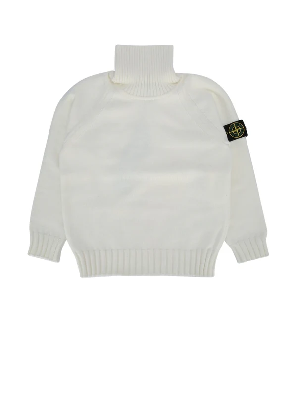 Stone Island Kids White Knitted