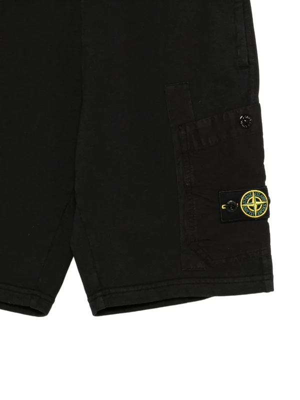 Stone Island Black Shorts - Image 3
