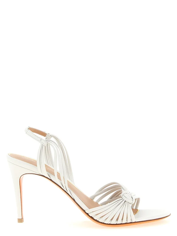 Santoni White Sandal Heels