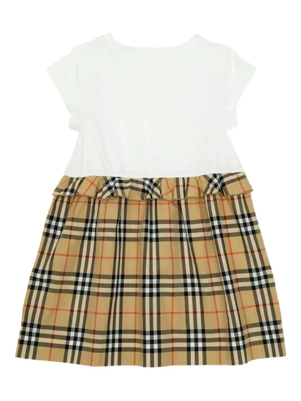 Burberry Beige Checked Dress - Image 2