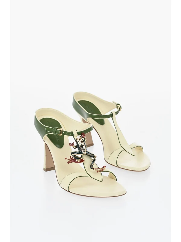 Bottega Veneta Yellow Green Sandal Heels