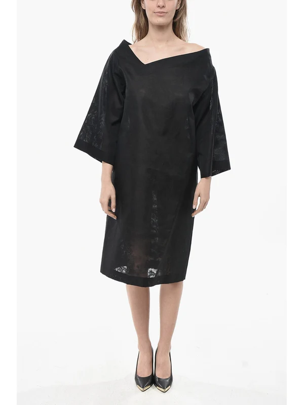 The Row Black Midi Dress