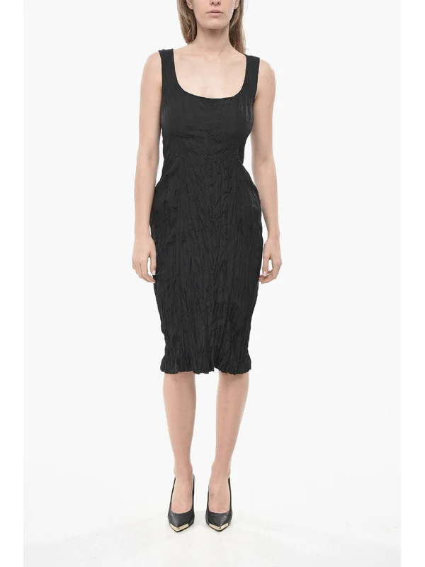 Bottega Veneta Black Midi Dress