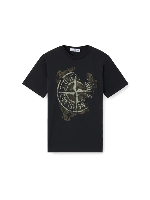 Stone Island Kids Black Half Sleeve
