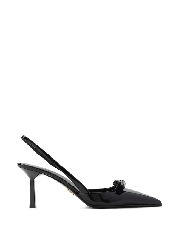 Prada Black Slingback Heels