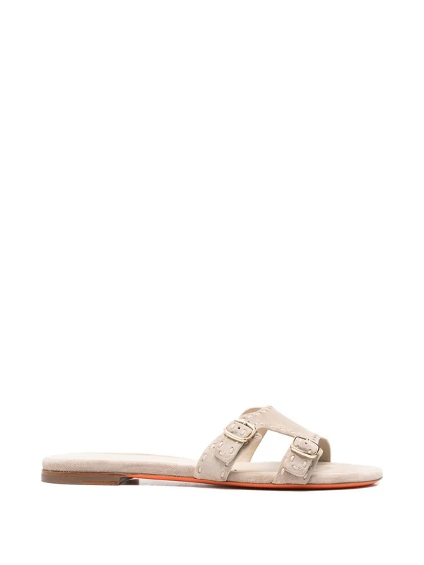 Santoni Beige Slides