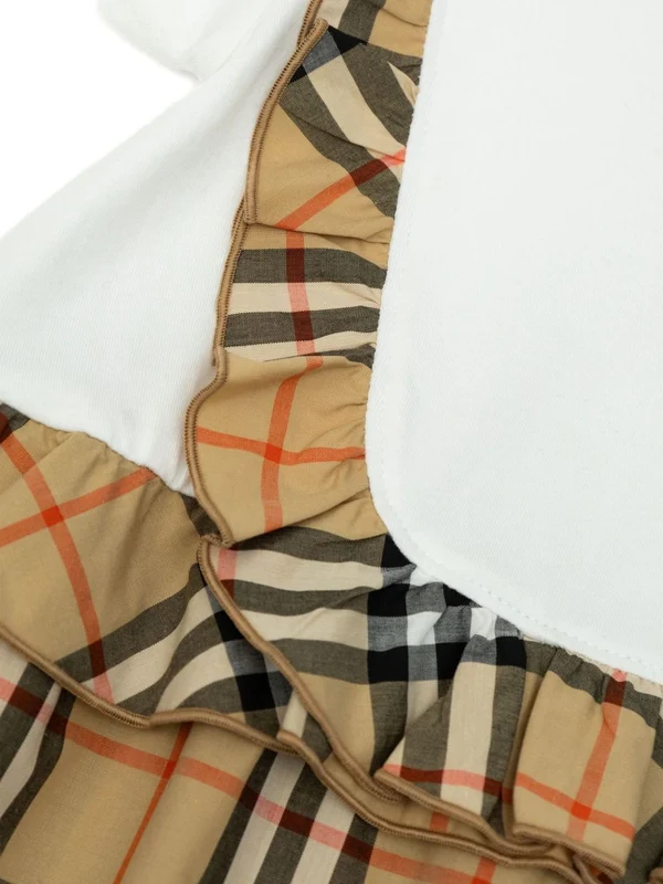 Burberry Beige Checked Dress - Image 4