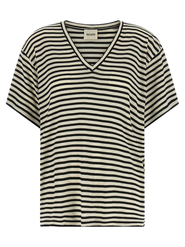 Khaite Striped Half Sleeve