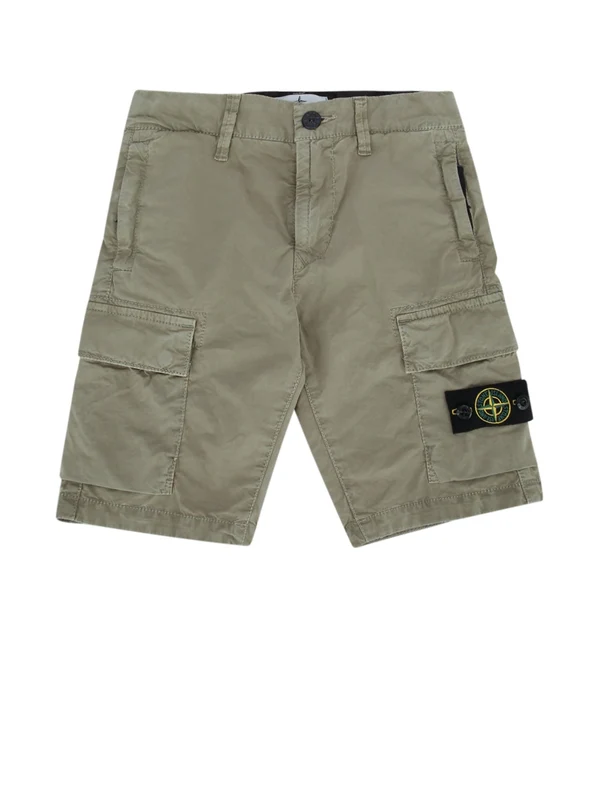 Stone Island Kids Green Shorts