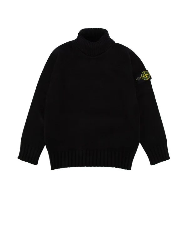 Stone Island Kids Black Knitted