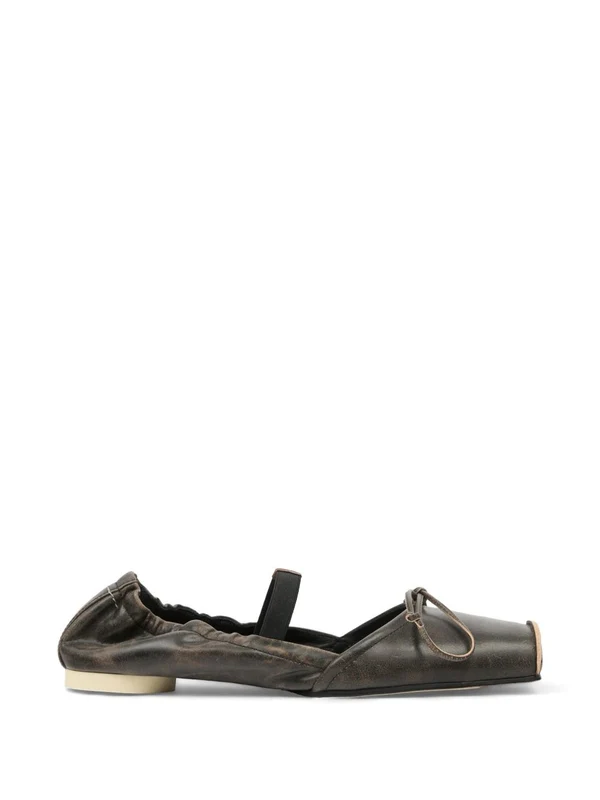 Mm6 Maison Margiela Brown Flat Shoes