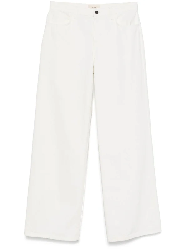 The Row White Denim Pants