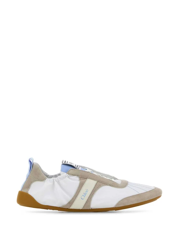 Chloe White Blue Low Top Sneakers