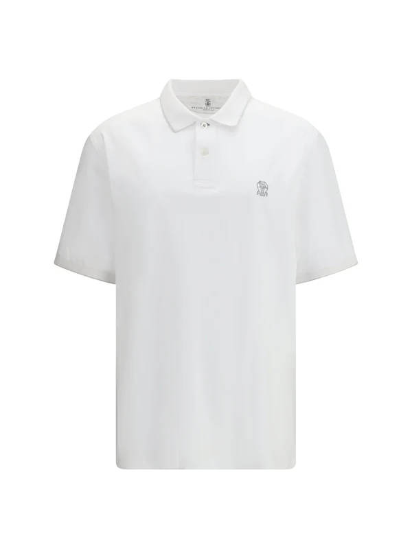 Brunello Cucinelli White Polo Shirts