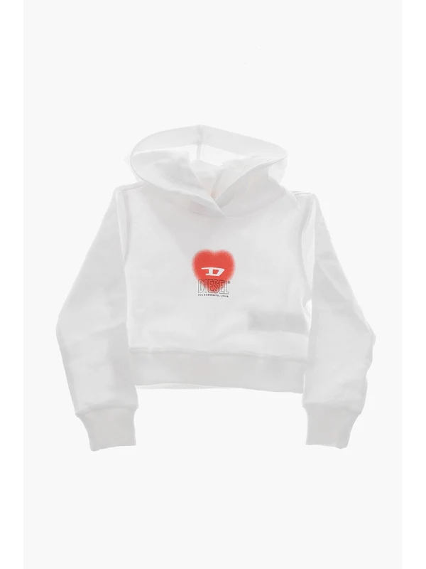 Diesel White Hoodies