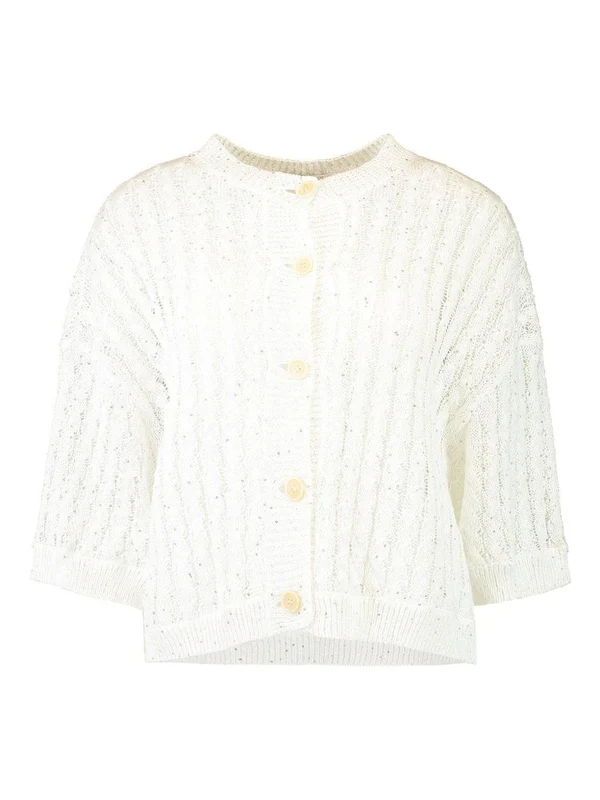 Brunello Cucinelli White Cardigans