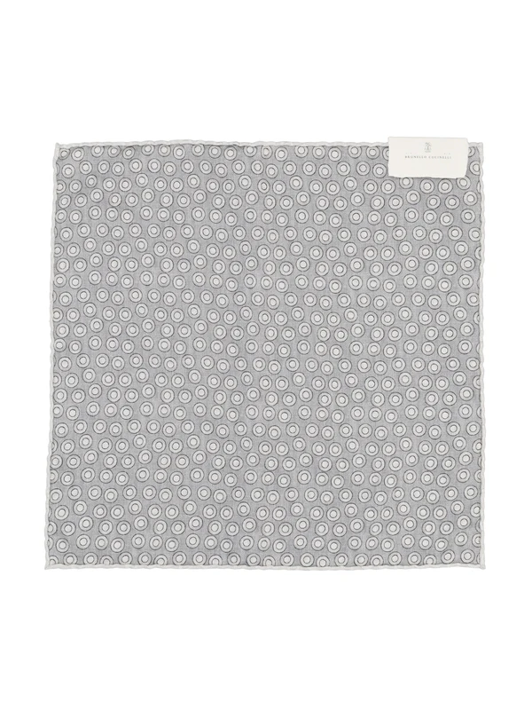 Brunello Cucinelli Grey Silk Mufflers