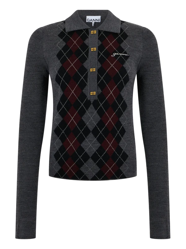 Ganni Grey Knitted