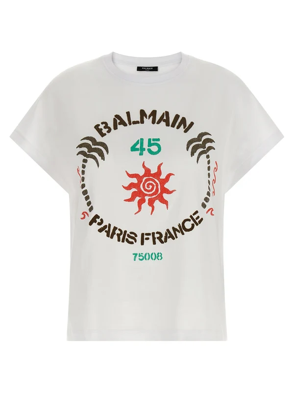 Balmain White Half Sleeve