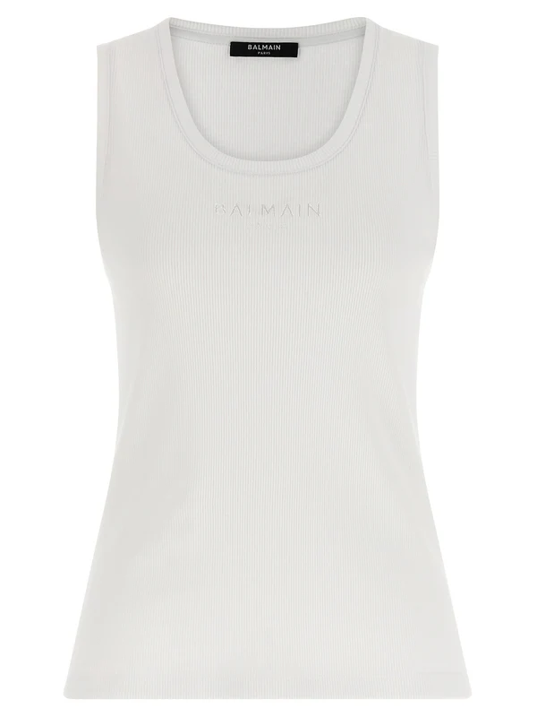 Balmain White Sleeveless