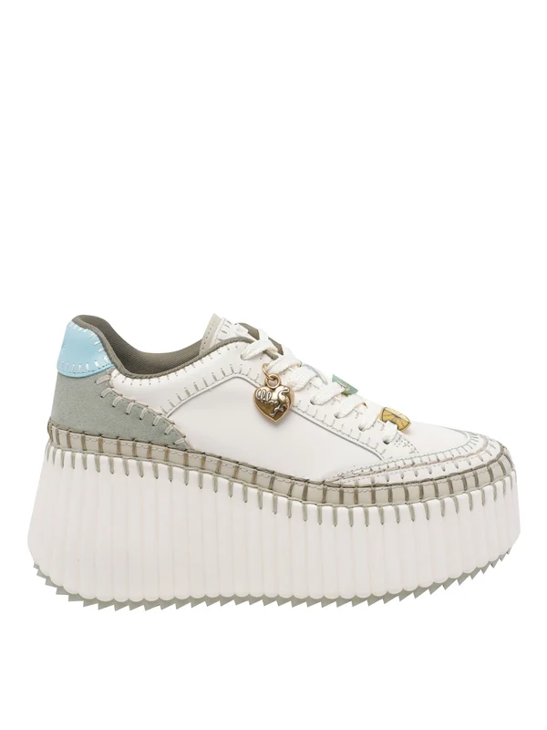 Chloe White Low Top Sneakers