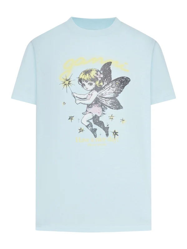 Ganni Blue Half Sleeve