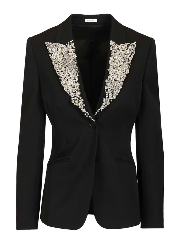 Alexander Mcqueen Black Tailored Jackets