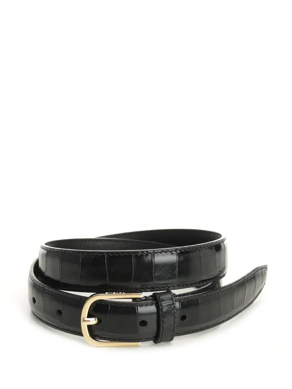 Toteme Black Leather Belts