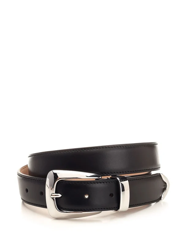 Khaite Black Leather Belts