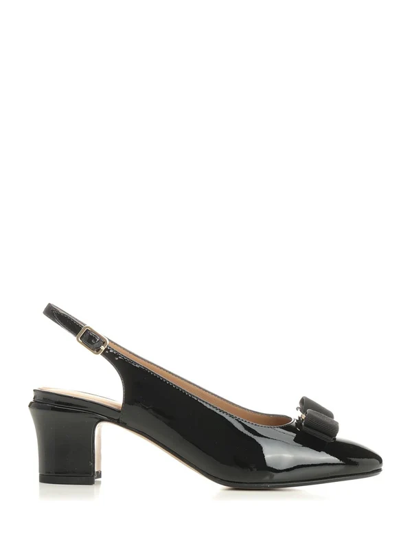 Ferragamo Black Slingback Heels